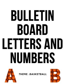 Preview of Bulletin Board Letters and Numbers Basketball/Sports