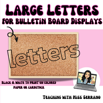 Preview of Bulletin Board Letters and Numbers Set Large Letters Uppercase Lowercase Cut Out