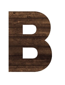 Bulletin Board Letters and Numbers Theme Wood Grain 3 | TPT