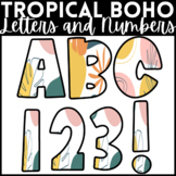 Bulletin Board Letters and Numbers - Tropical BOHO
