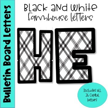 Preview of Bulletin Board Letters- farmhouse style
