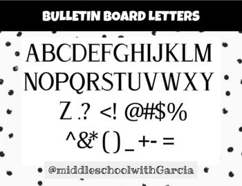 Preview of Bulletin Board Letters letters A-Z DOWNLOADABLE PDF AND MS WORD