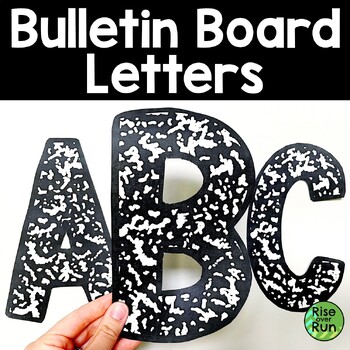 Preview of Bulletin Board Letters with Composition Book Pattern
