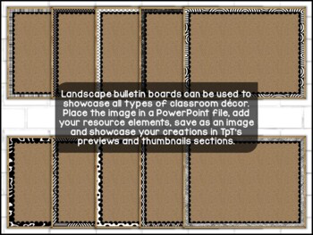 Bulletin Board Mockups | Craft Paper Background | Black and White Borders