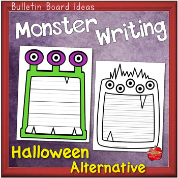 Preview of Bulletin Board Monster Writing Paper: Halloween Alternative