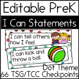 Editable POLKA DOTS "I Can" Statement Cards {TSG Head Star