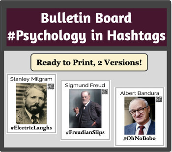 Preview of Bulletin Board: Psychology in Hashtags- Ready to Go