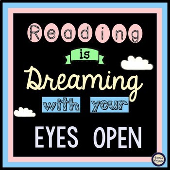 Bulletin Board ~ Reading is Dreaming With Your Eyes Open | TPT
