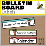 Bulletin Board Set LABELS w/Bobbleheadz Friends