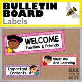 Bulletin Board Set LABELS with Corner Peeps