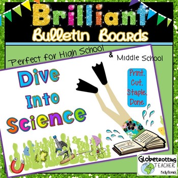 Preview of Science Bulletin Board Set-Dive Into Science