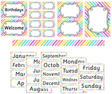 Bulletin Board Set - banners, name tags, months, days- fla