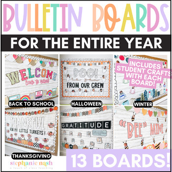 Preview of Bulletin Board Bundle | Seasonal Bulletin Boards or Door Decor Decorations