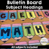 Bulletin Board Subject Banners - Rainbow Pencils