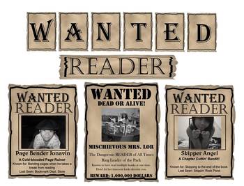 Preview of Bulletin Board "Wanted Readers" Theme
