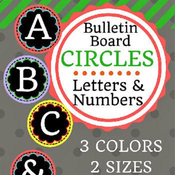 printable circle bulletin board letters teaching resources tpt