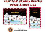 Christmas Penguin Bulletin Board and Door Sign