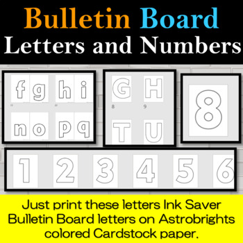 Bulletin Board Letters and Numbers | Back to School | Easy Cut - No PREP