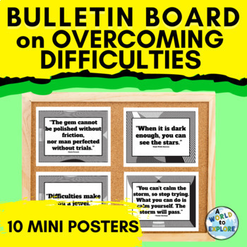 Preview of Bulletin Board for Social Emotional Learning on OVERCOMING OBSTACLES