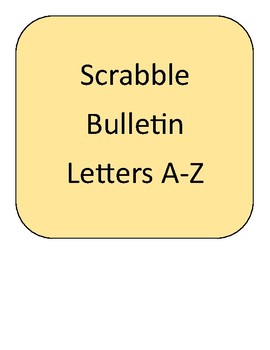 Preview of Bulletin Scrabble Tile Letters A-Z