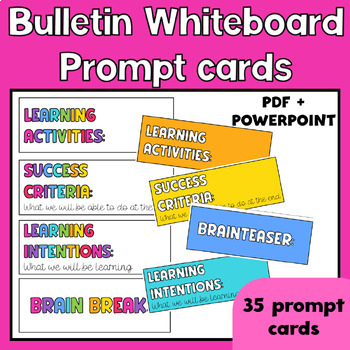 Preview of Bulletin Whiteboard prompt cards