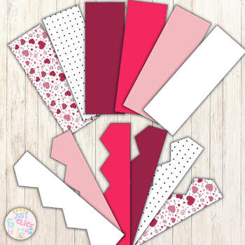 Bulletin board borders | Heart & Polka Dots theme | Red color palette