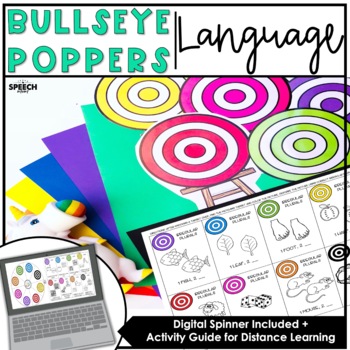 Preview of Bullseye Ball Popper Language Skills: Speech Therapy Distance Learning Activity