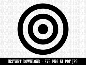 Preview of Bullseye Target Clipart Instant Digital Download AI PDF SVG PNG JPG Files