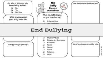 Taking the bully by the horns worksheet