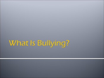 Preview of Bully Prevention Powerpoint