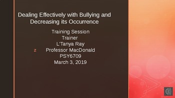 Preview of Bully Training Presentation