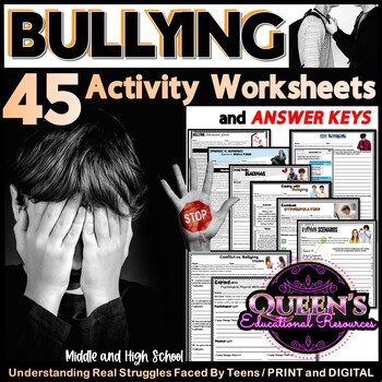 Preview of Bullying Activities | Bullying Worksheets | Anti Bullying Activities