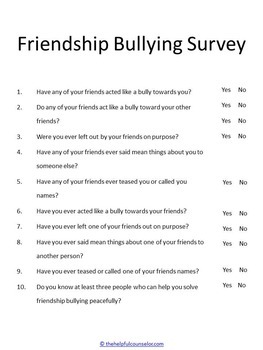 My Secret Bully: Activities for Friendship Bullying by The Helpful