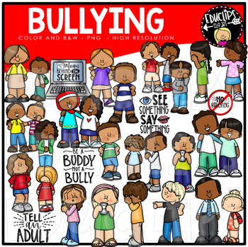 Preview of Bullying Clip Art Set {Educlips Clipart}