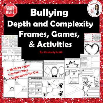Preview of Bullying Depth and Complexity Frames, Games, and Activities Bundle