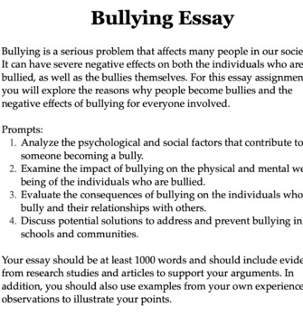 bullying case essay