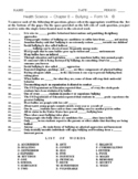 Bullying - Matching Worksheet - Form 1