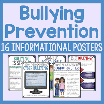 Preview of 16 Anti-Bullying Posters For Bullying Prevention