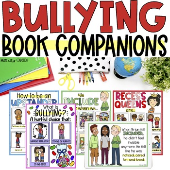 Preview of Bullying Prevention Book BUNDLE: Invisible Boy, Recess Queen, One, Bully BEANS