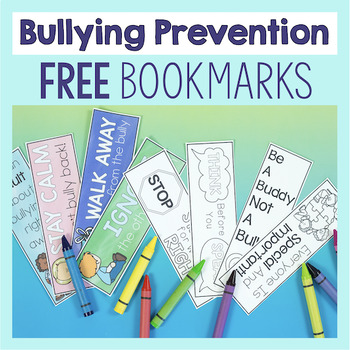 Preview of Bullying Prevention Bookmarks - Free!