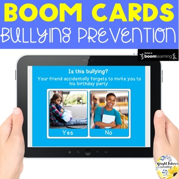 Preview of Bullying Prevention Boom Cards - Digital School Counseling SEL Game