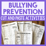 Bullying Prevention Cut & Paste Activities: Worksheets For