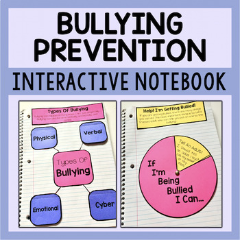 Preview of Bullying Prevention Activities For SEL and Counseling Interactive Notebooks