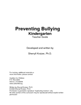 Preview of Bullying Prevention - Kindergarten & ECE