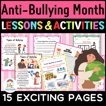 Preview of Bullying Prevention Month Lesson | Anti-Bullying Activities Pack