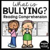 Bullying Reading Comprehension Worksheet for Upper Element