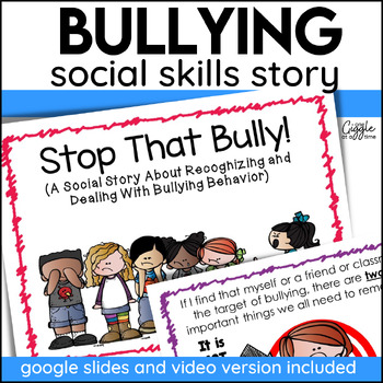 Preview of Bullying Prevention Social Story Anti Bullying Guidance Lessons On Bullying SEL