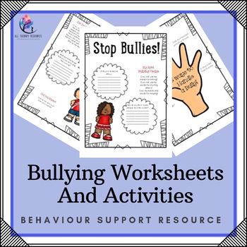 Preview of Bullying Worksheets and Activity - 4 page reflective Activity