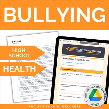 Preview of Bullying | SEL and Social Health Lesson Plan for High School