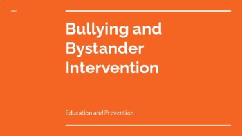 Preview of Bullying and Bystander Intervention Training Presentation